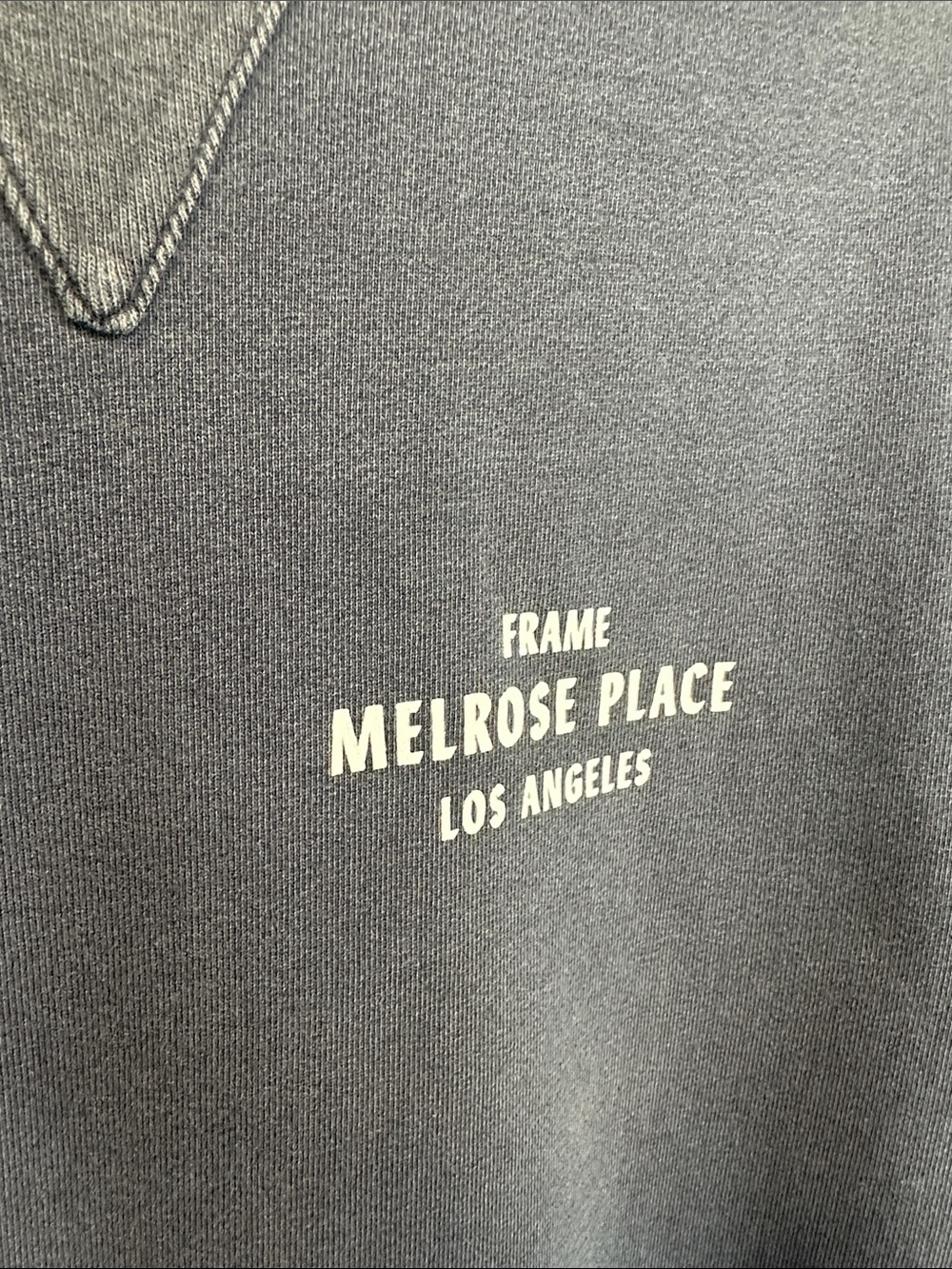 Frame Denim Melrose Place Los Angeles Crewneck Sweatshirt - Faded Navy - Picture 3 of 12